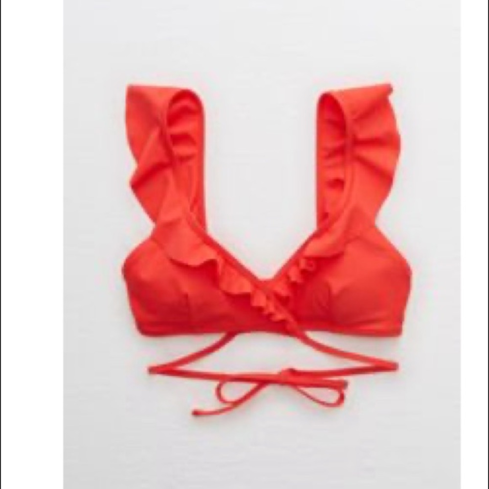 Bright red bikini